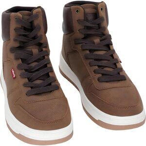Levi's Drive High Top Sneakers Tan Brown Casual Streetwear Mens US 8.5M